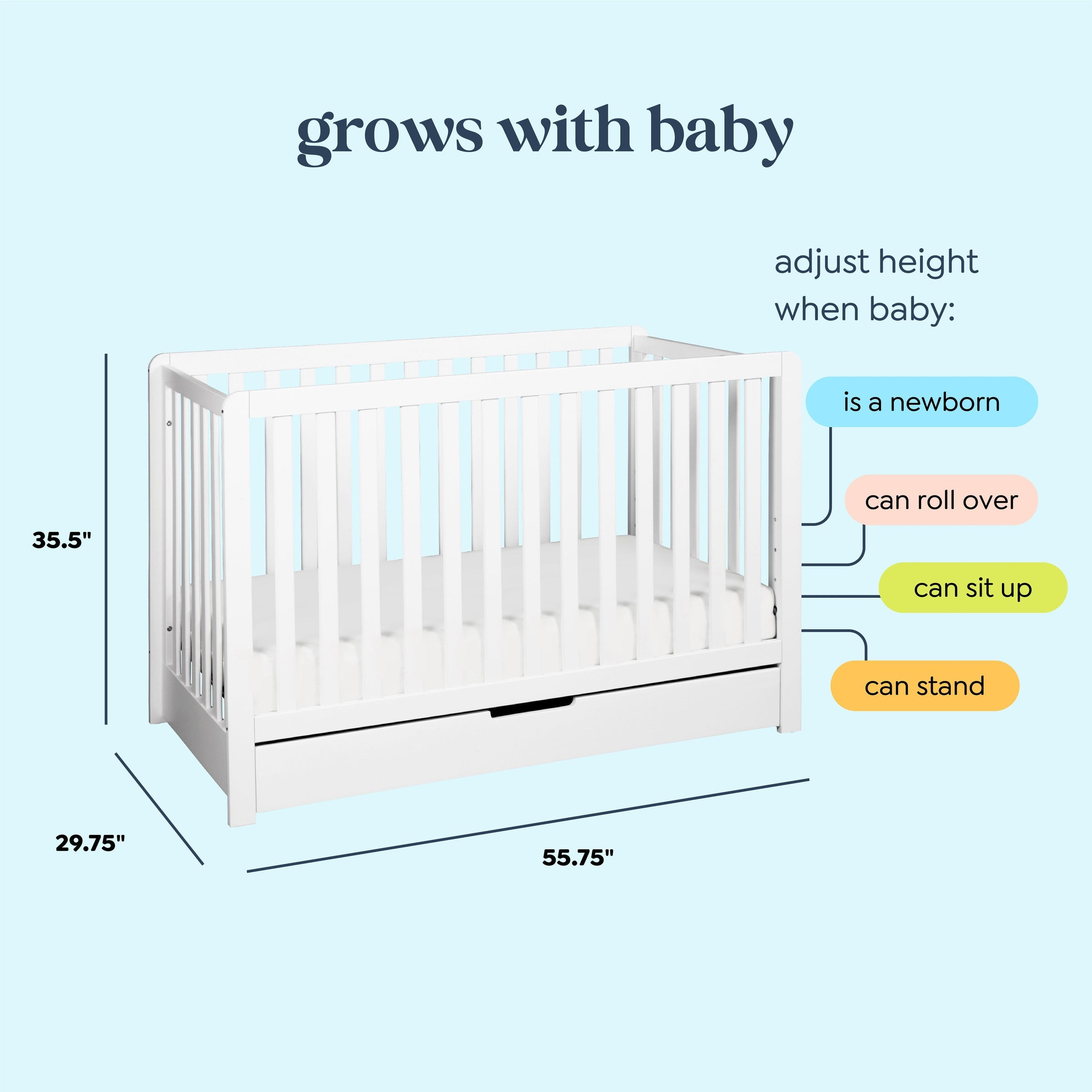 DaVinci Colby 4-in-1 Convertible Crib with Trundle Drawer