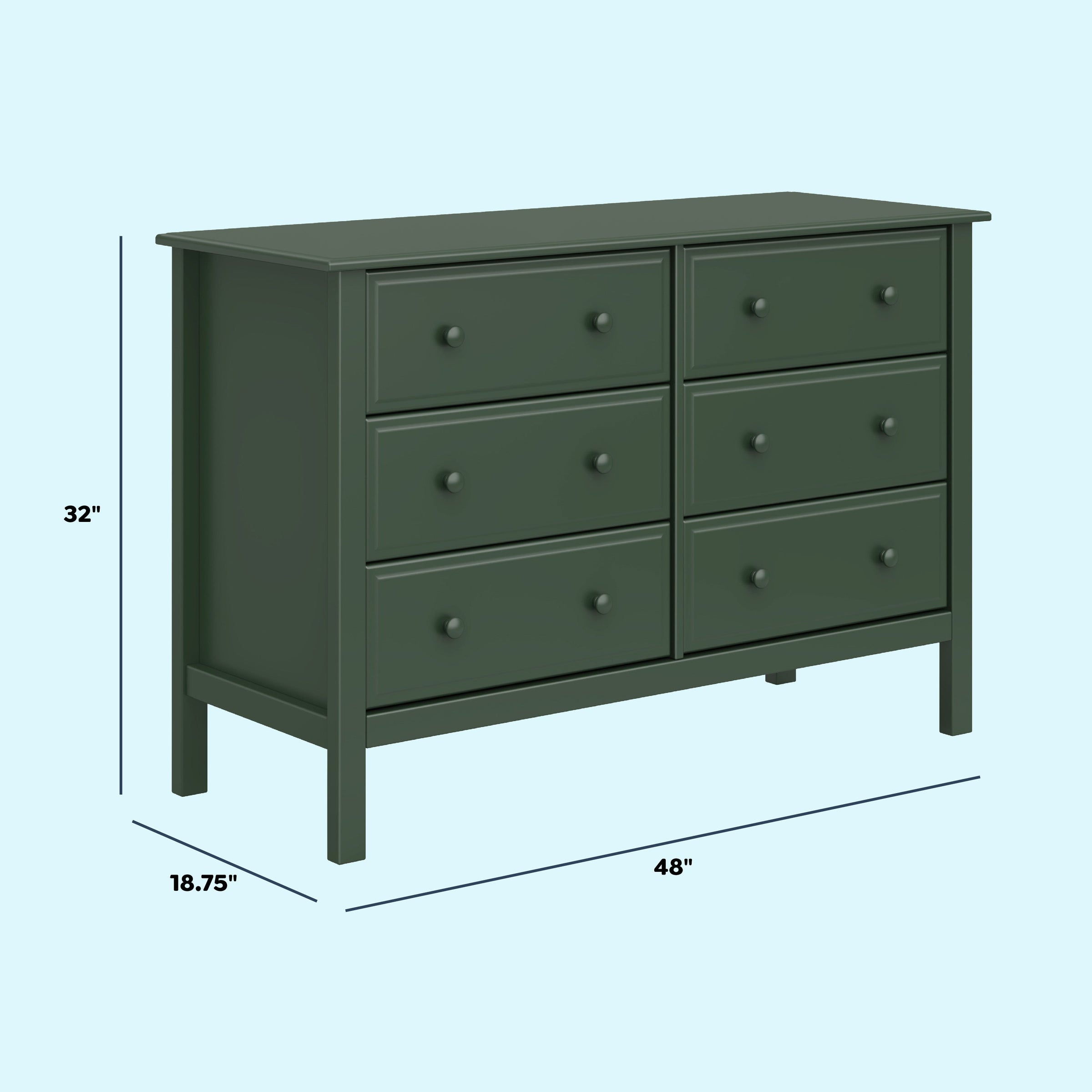 DaVinci Jayden 6-Drawer Double Wide Dresser