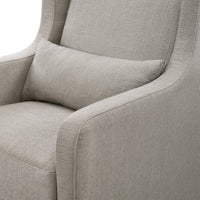 DaVinci Adrian Swivel Glider with Storage Ottoman | Water Repellent & Stain Resistant fabric