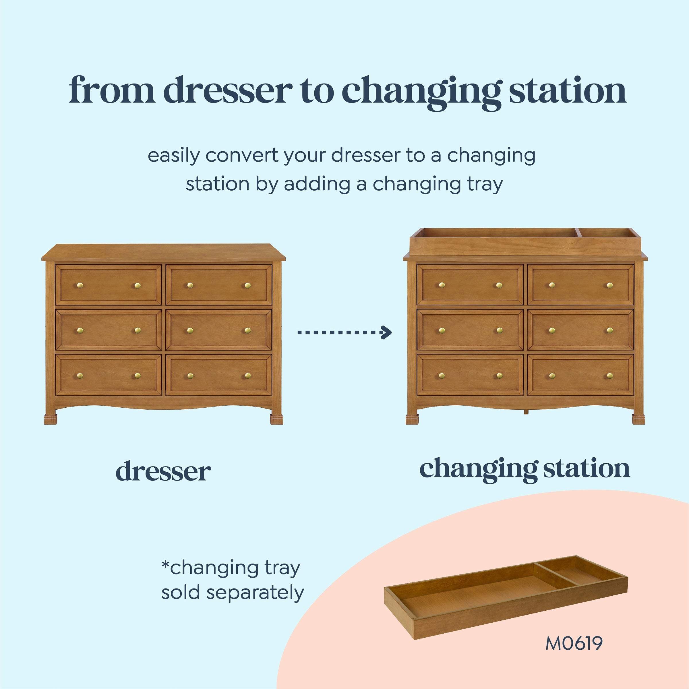 DaVinci Kalani 6-Drawer Double Wide Dresser