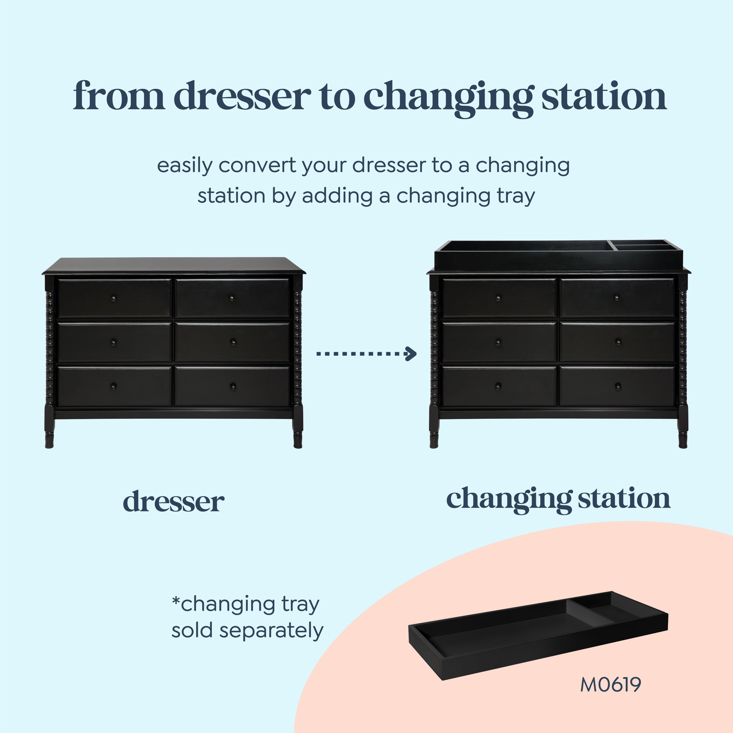 DaVinci Jenny Lind Spindle 6-Drawer Dresser