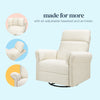 DaVinci Suzy Flex Recliner and Swivel Glider | Adjustable Headrest and Armrests