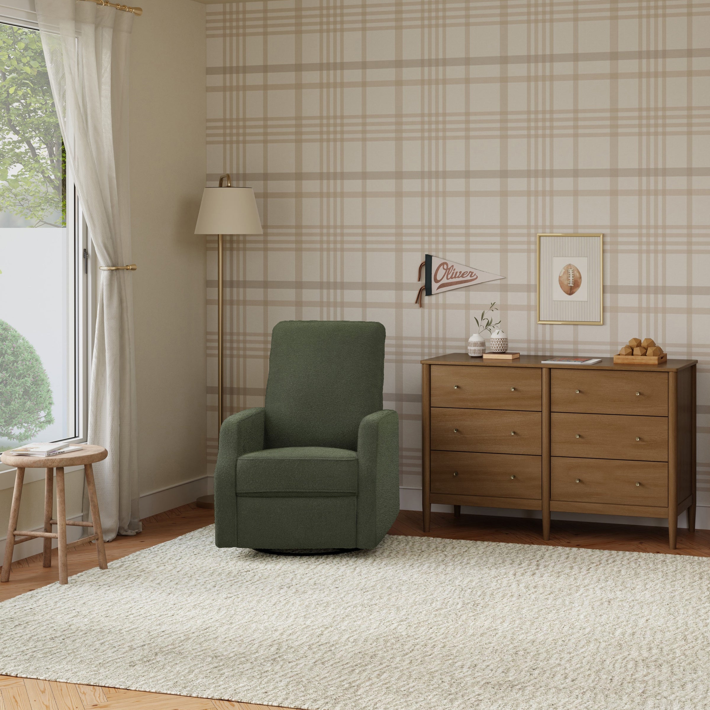 DaVinci Lucas Pillowback Swivel Recliner