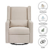 Babyletto Kiwi Electronic Recliner and Swivel Glider with USB port