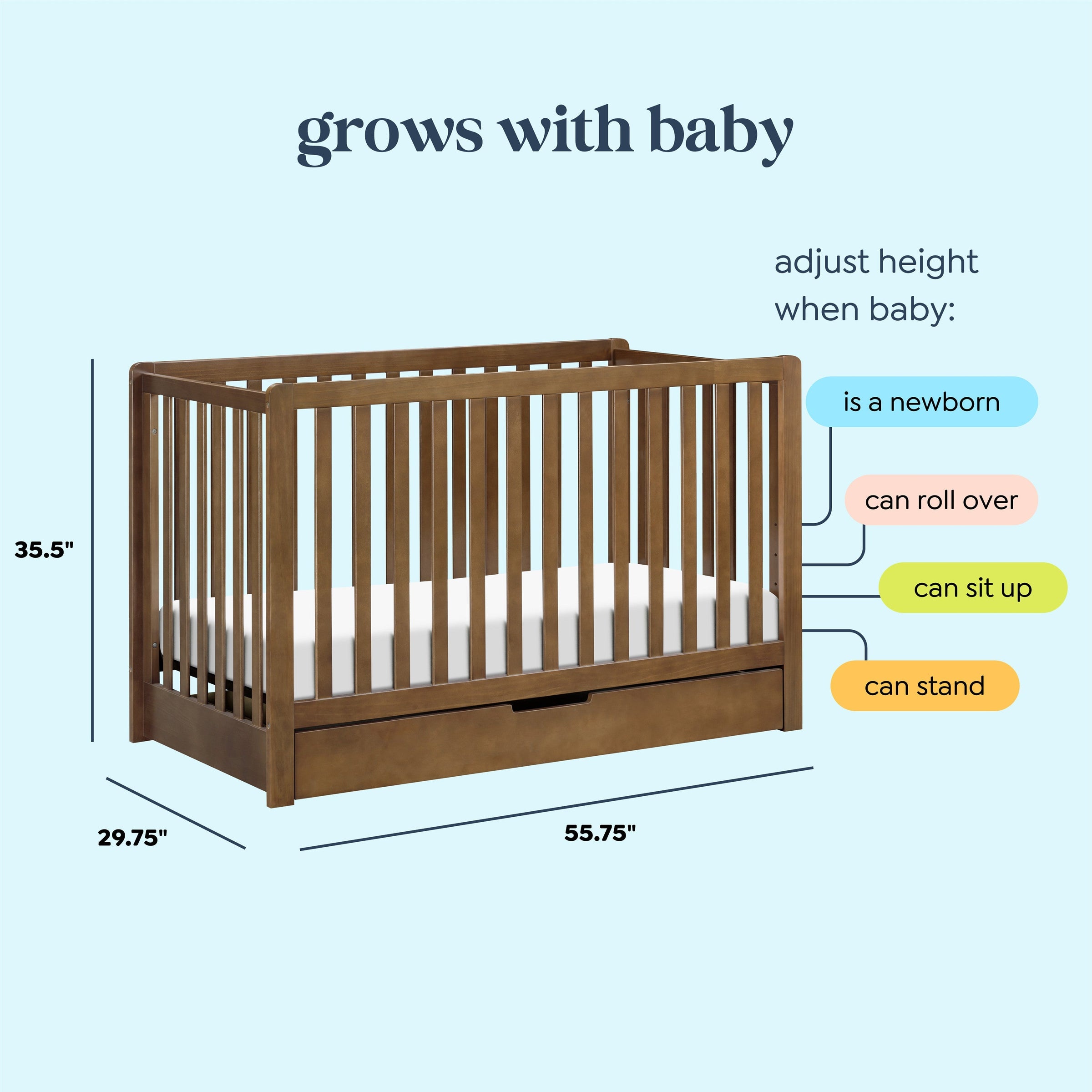 DaVinci Colby 4-in-1 Convertible Crib with Trundle Drawer