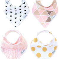 Copper Pearl Baby Bandana Bibs | Blush