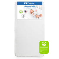 DaVinci Complete Slumber Waterproof Crib & Toddler Mattress | Firm support | GREENGUARD Gold Certified | Lightweight | Waterproof