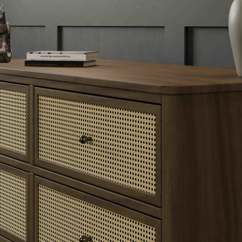 Namesake Marin with Cane 6 Drawer Dresser