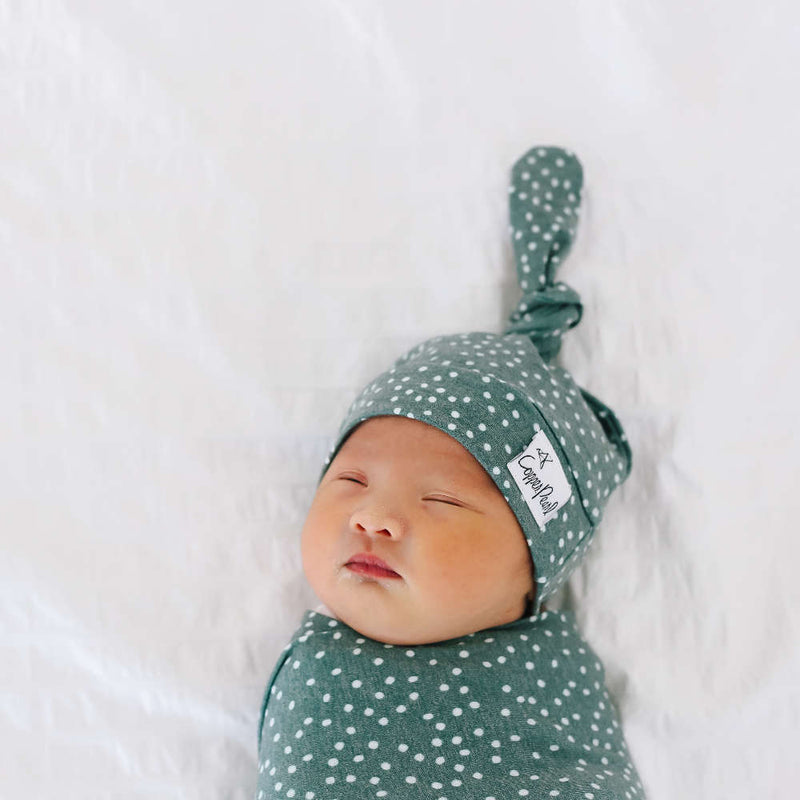 Copper Pearl Newborn Top Knot Hat | Juniper