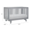 Babyletto Hudson 3-in-1 Convertible Crib with Toddler Bed Conversion Kit