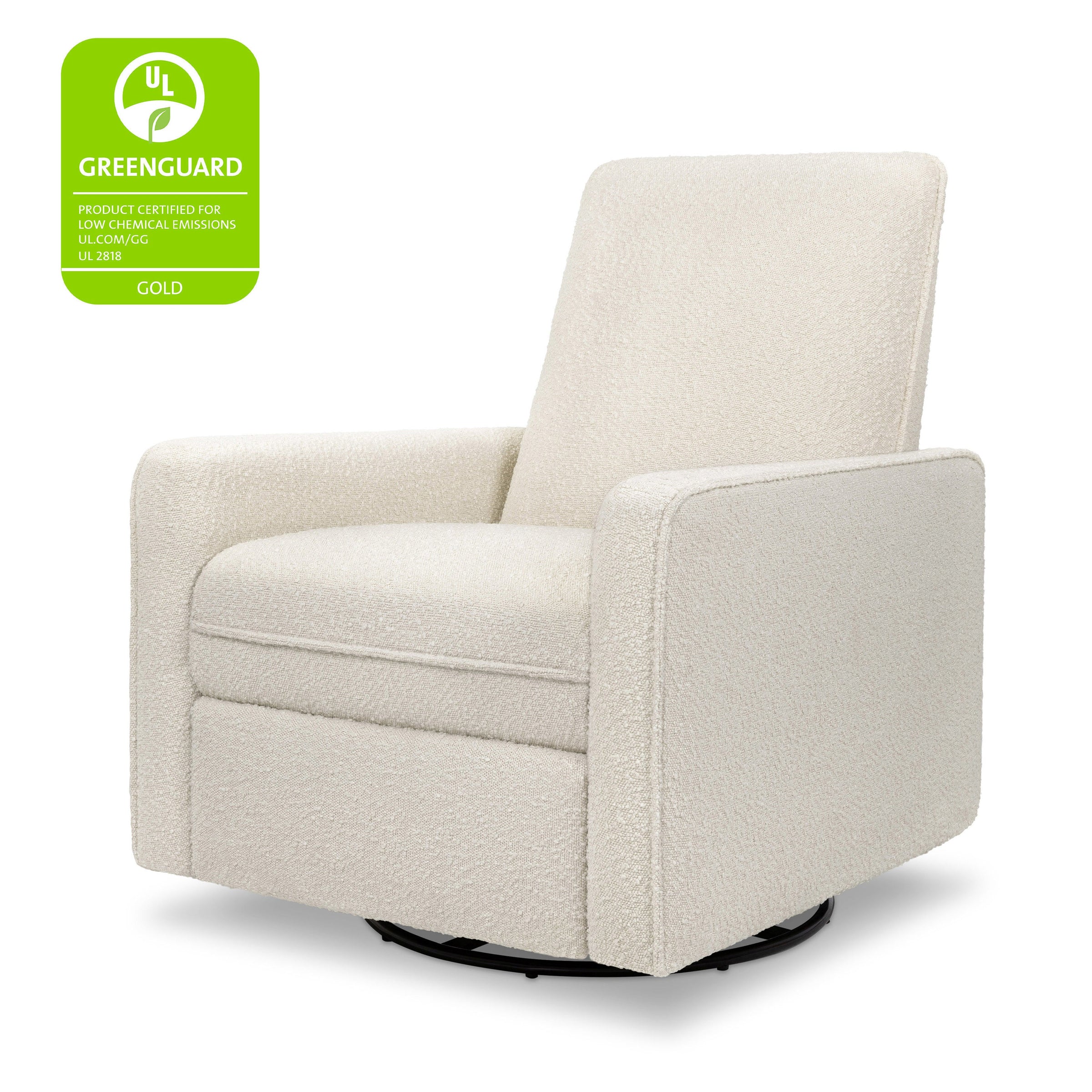 DaVinci Penny Recliner and Swivel Glider | Ivory Boucle Fabric