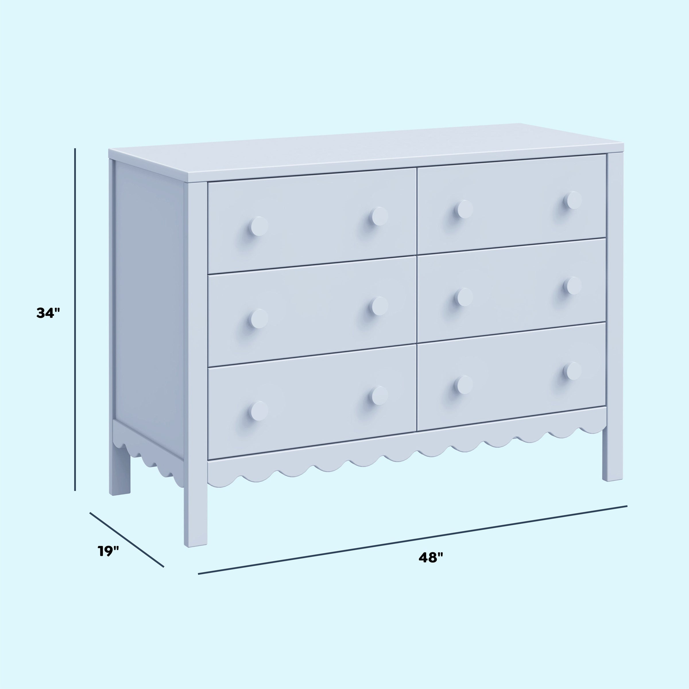 DaVinci Sammy Scallop 6-Drawer Dresser