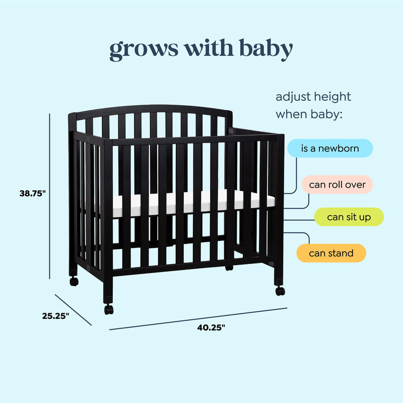 DaVinci Dylan Folding Portable 3-in-1 Mini Crib