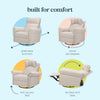 DaVinci Suzy Flex Recliner and Swivel Glider | Adjustable Headrest and Armrests