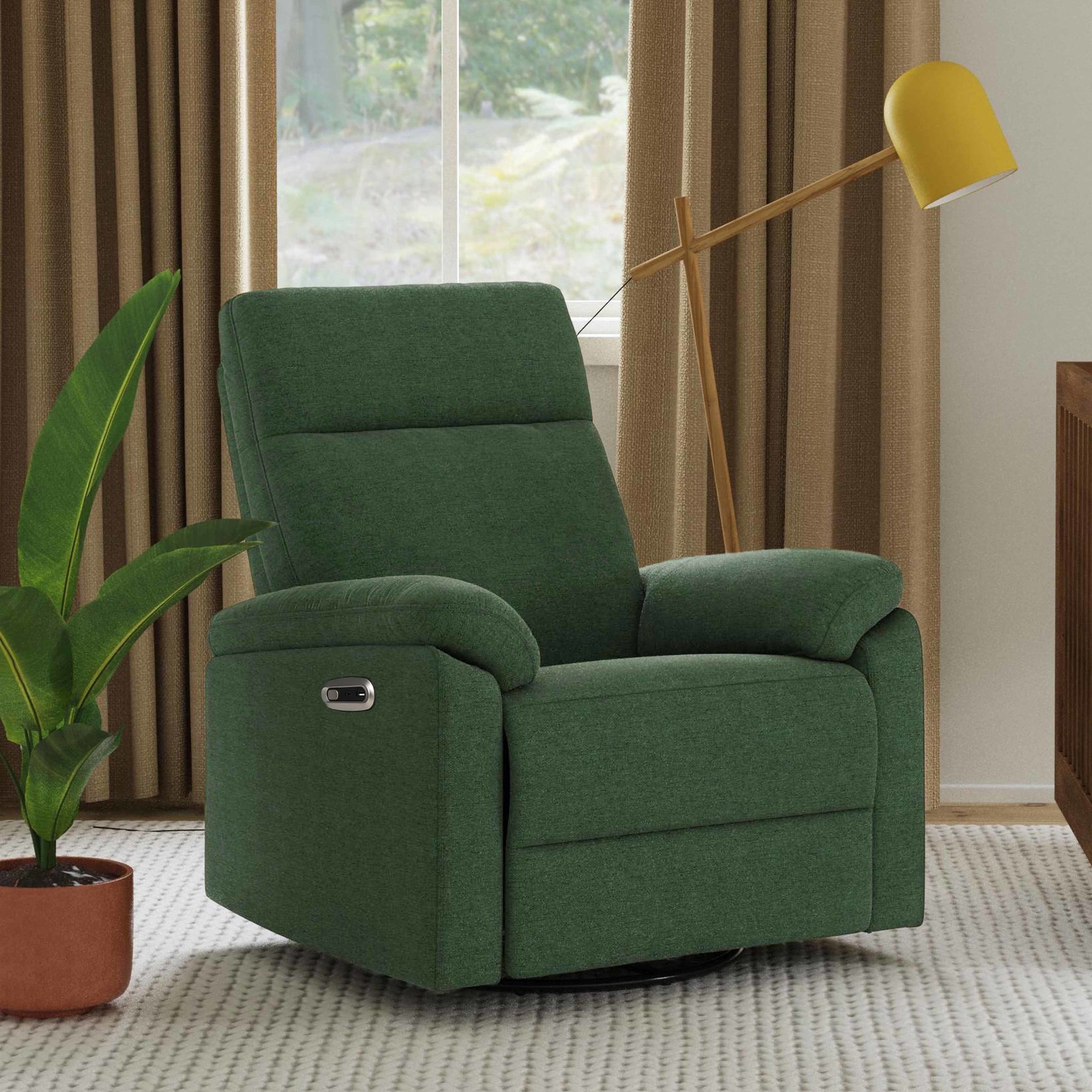 DaVinci Suzy Electronic Recliner and Swivel Glider | USB Charging Port