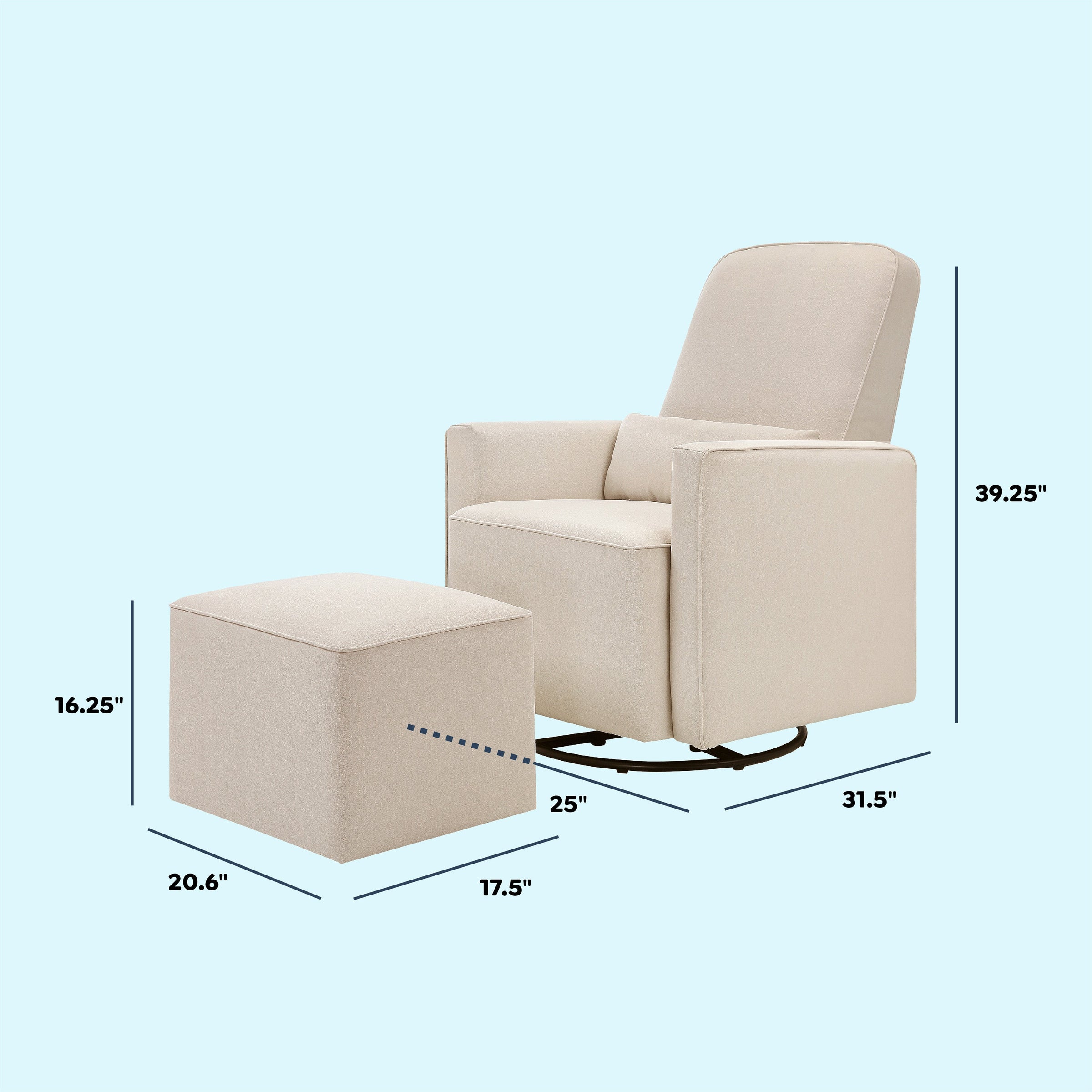 DaVinci Olive Glider and Ottoman