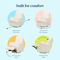 DaVinci Lucas Pillowback Swivel Recliner