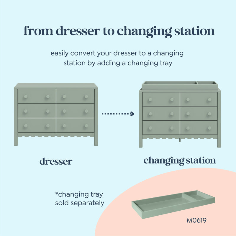 DaVinci Sammy Scallop 6-Drawer Dresser