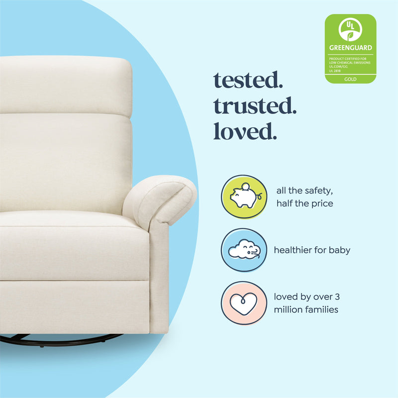 DaVinci Suzy Flex Recliner and Swivel Glider | Adjustable Headrest and Armrests
