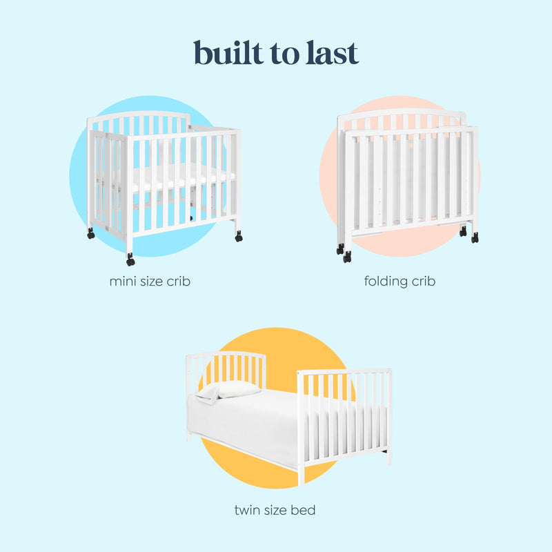 DaVinci Dylan Folding Portable 3-in-1 Mini Crib