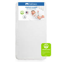DaVinci Complete Slumber Waterproof Mini Crib Mattress | Firm support | GREENGUARD Gold Certified | Lightweight | Waterproof