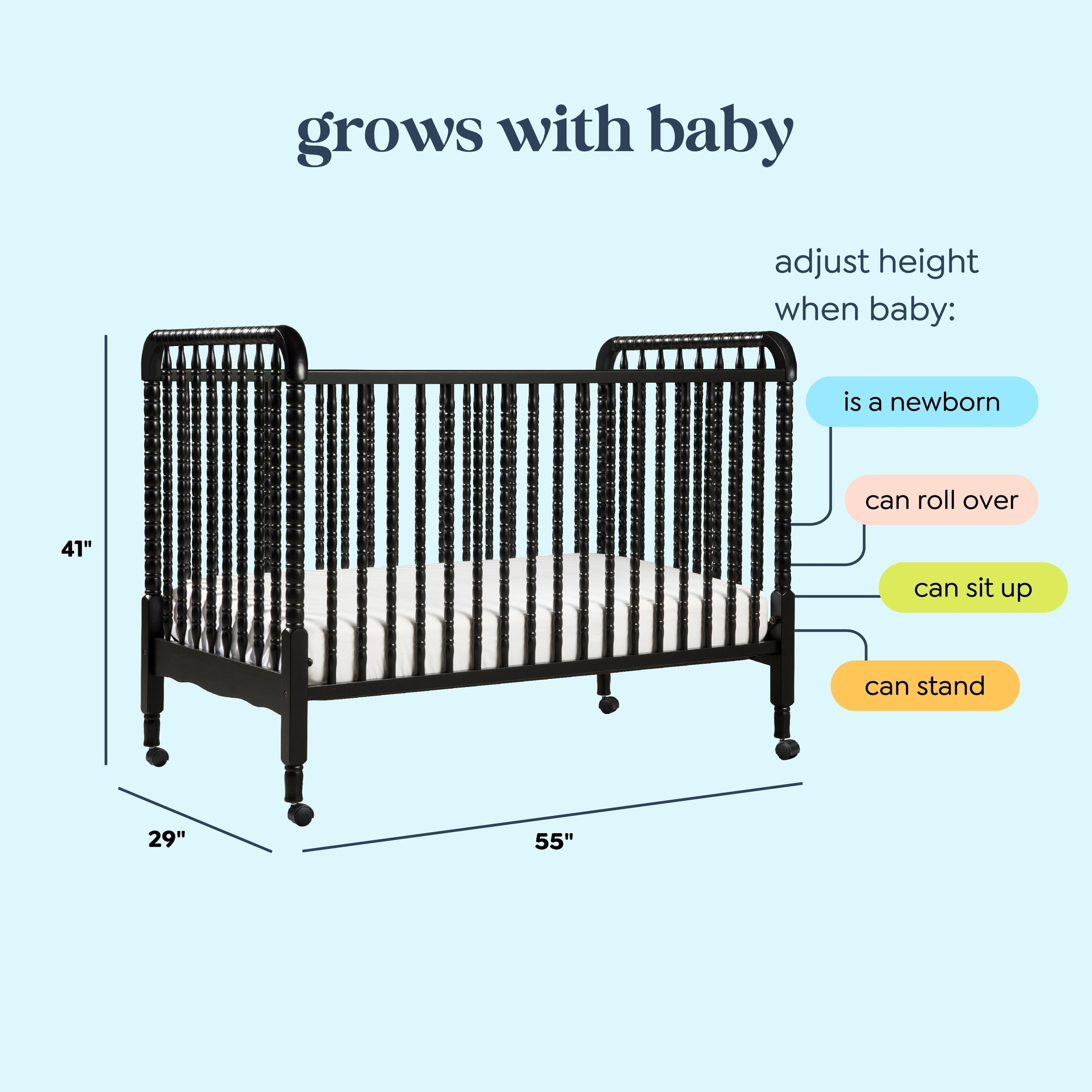 DaVinci Jenny Lind 3-in-1 Convertible Crib