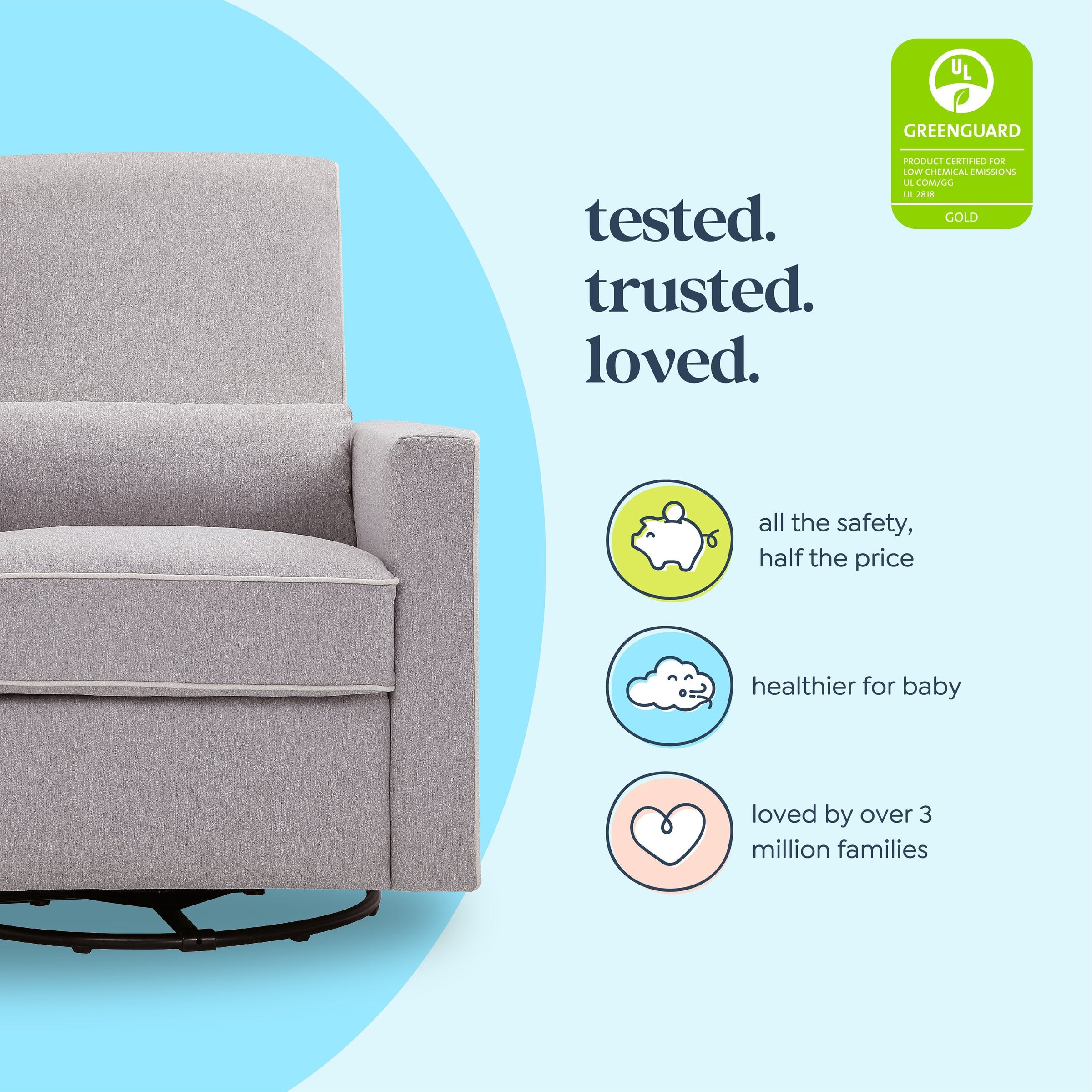 DaVinci Piper Recliner and Swivel Glider