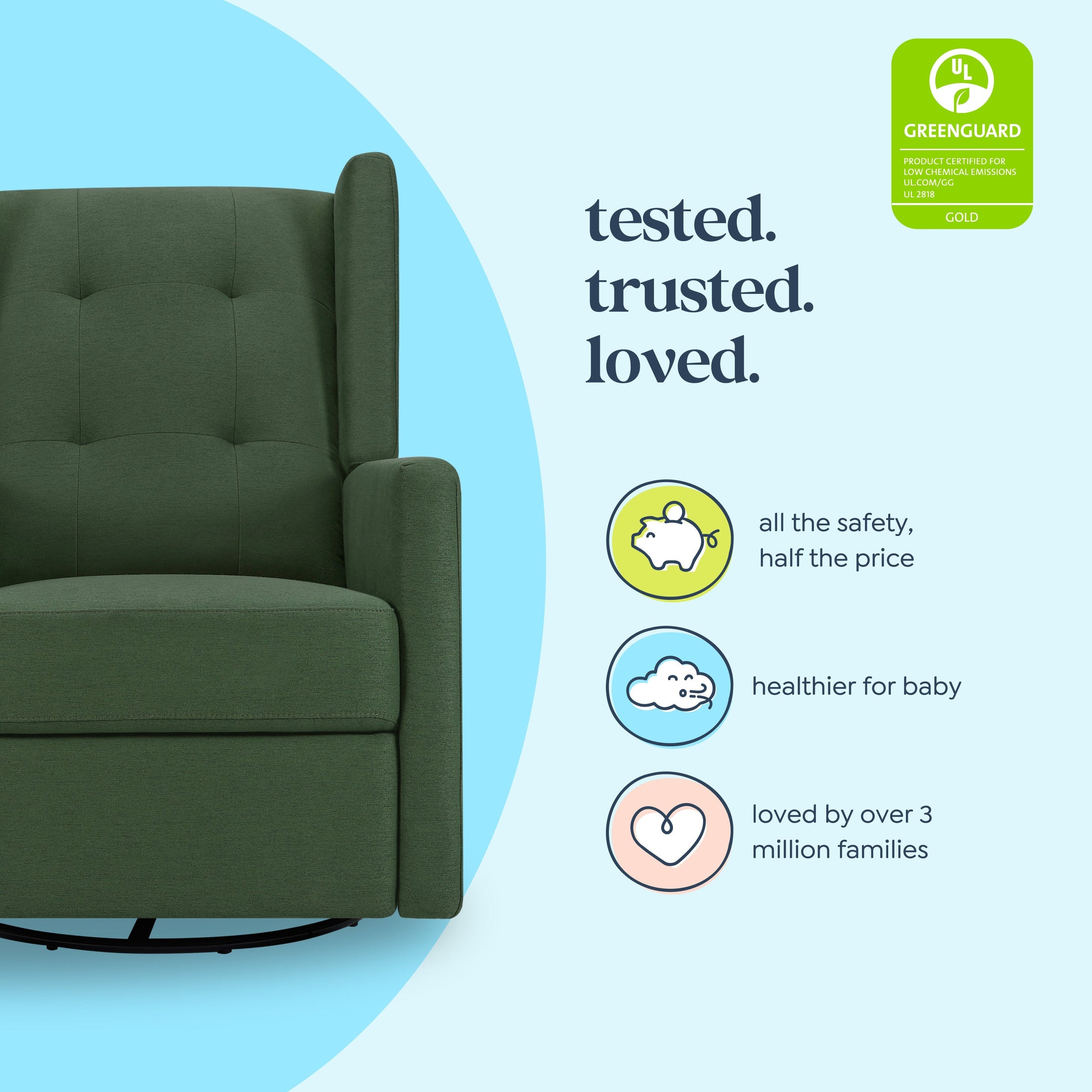 DaVinci Maddox Recliner and Swivel Glider