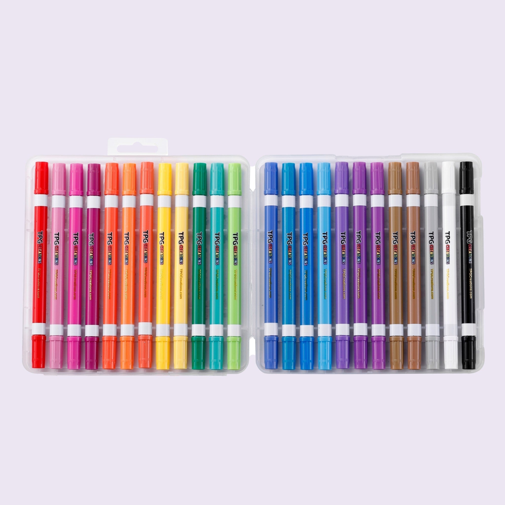 The Pencil Grip Magic Stix, Double-Ended Washable Acrylic Markers– Dual Tip (Bullet + Fine), 24 Pack