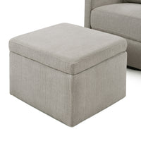DaVinci Adrian Swivel Glider with Storage Ottoman | Water Repellent & Stain Resistant fabric