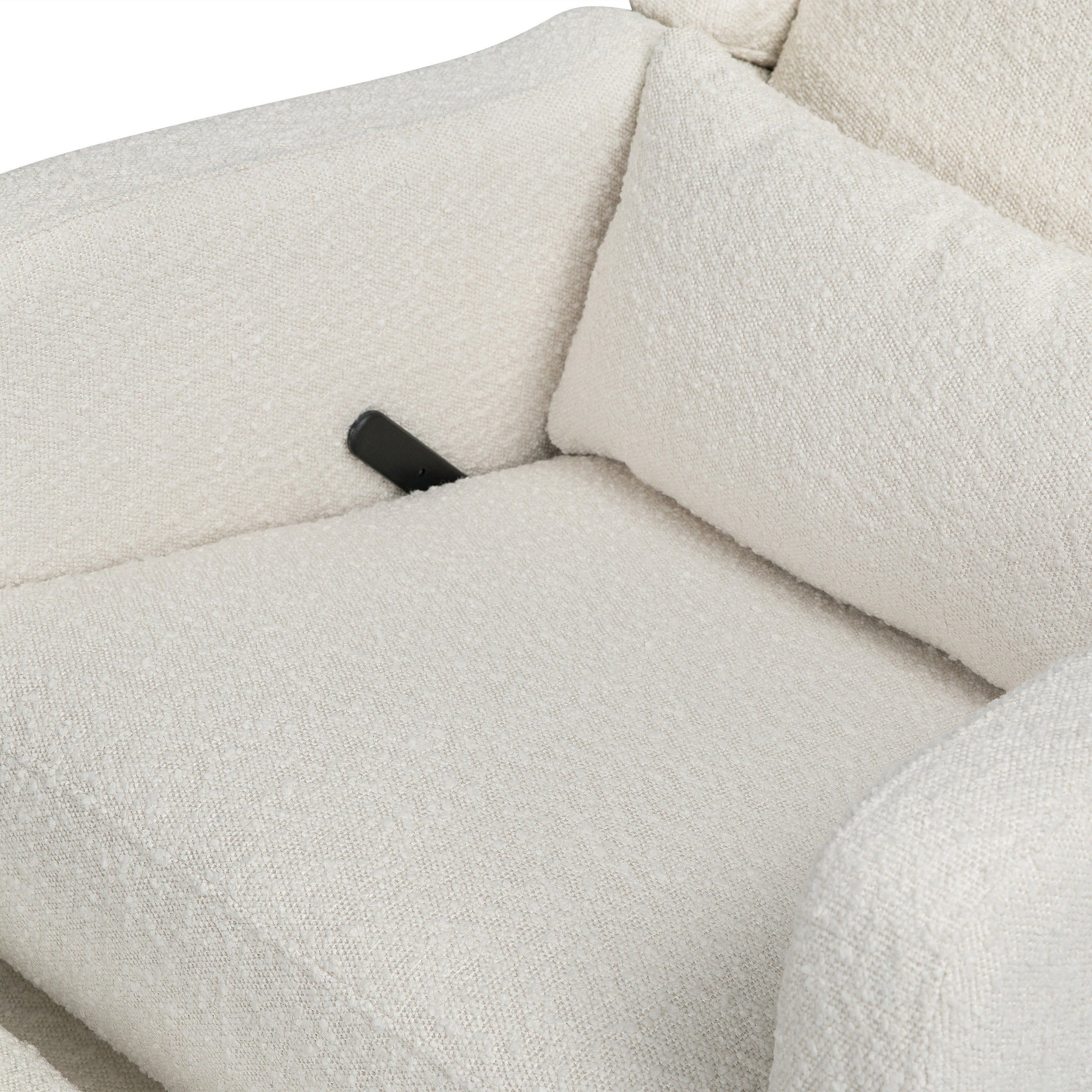DaVinci Arlo Recliner and Swivel Glider | Ivory Boucle Fabric