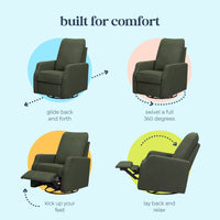DaVinci Lucas Pillowback Swivel Recliner