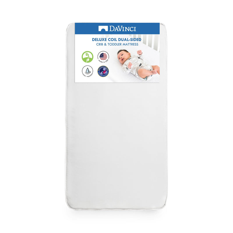 DaVinci Deluxe Coil Dual-sided Crib & Toddler Mattress | Extra firm | GREENGUARD Gold Certified | Waterproof