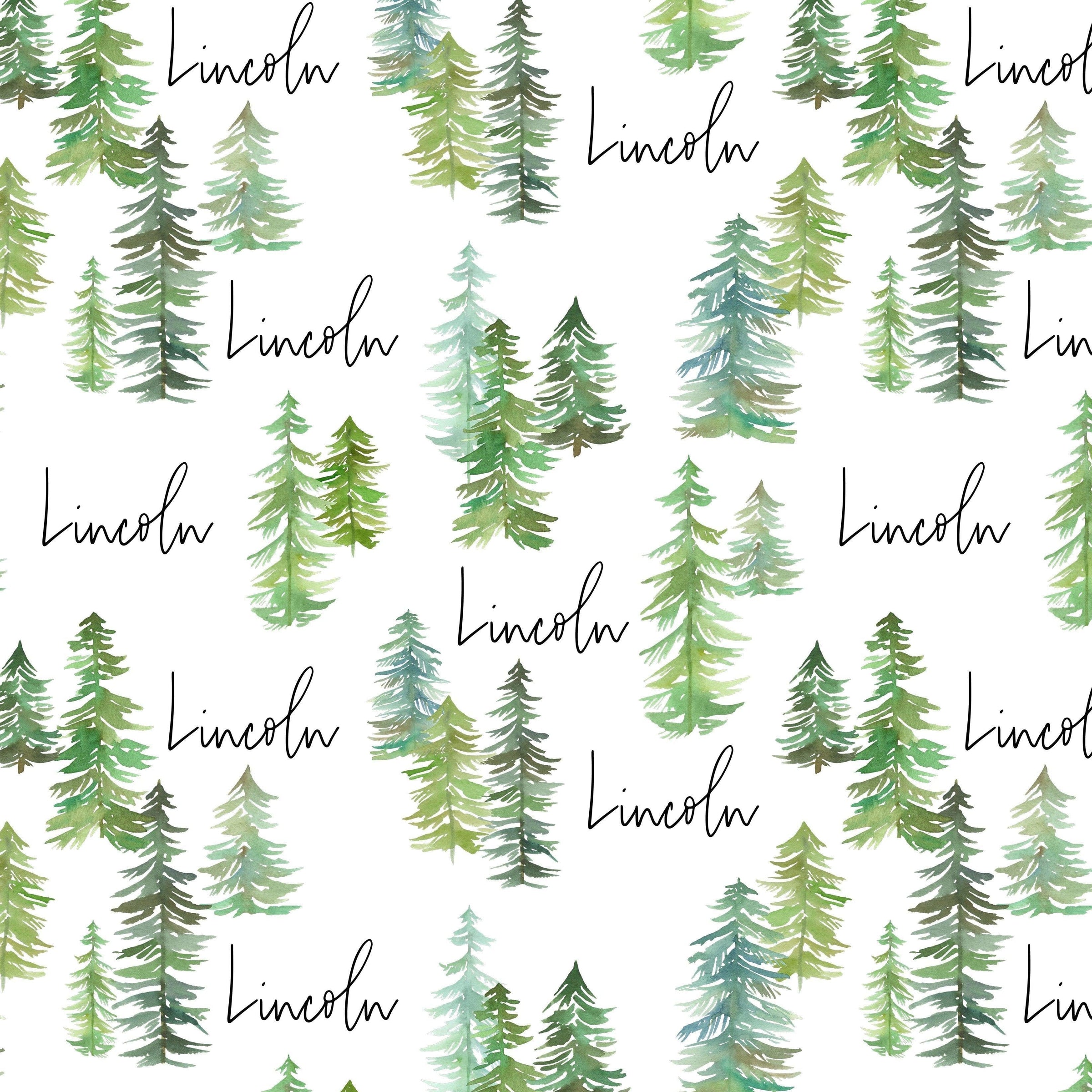 Sugar + Maple Personalized Bib | Pine Trees