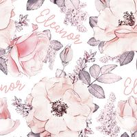 Sugar + Maple Plush Minky Fleece Personalized Blanket | Wallpaper Floral