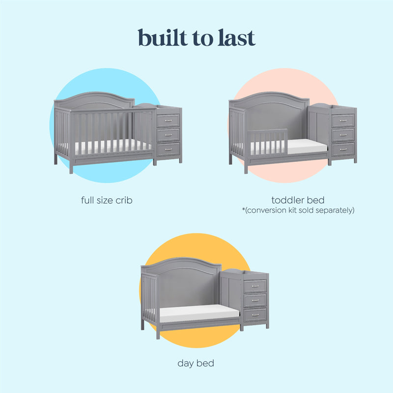 DaVinci Charlie 4-in-1 Convertible Crib and Changer Combo