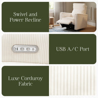 Monogram by Namesake Willa Plus Power Glider Recliner w/ Power Headrest