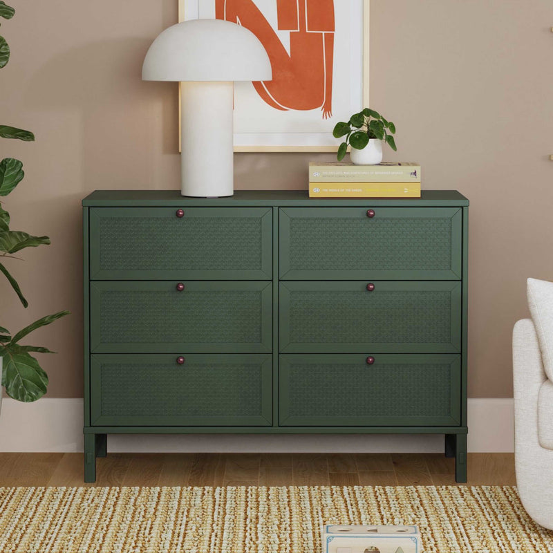 davinci forest green dresser DaVinci Frem 6-Drawer Dresser Forest Green