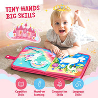 JoyCat 15-in-1 Princess Kids Montessori Busy Book