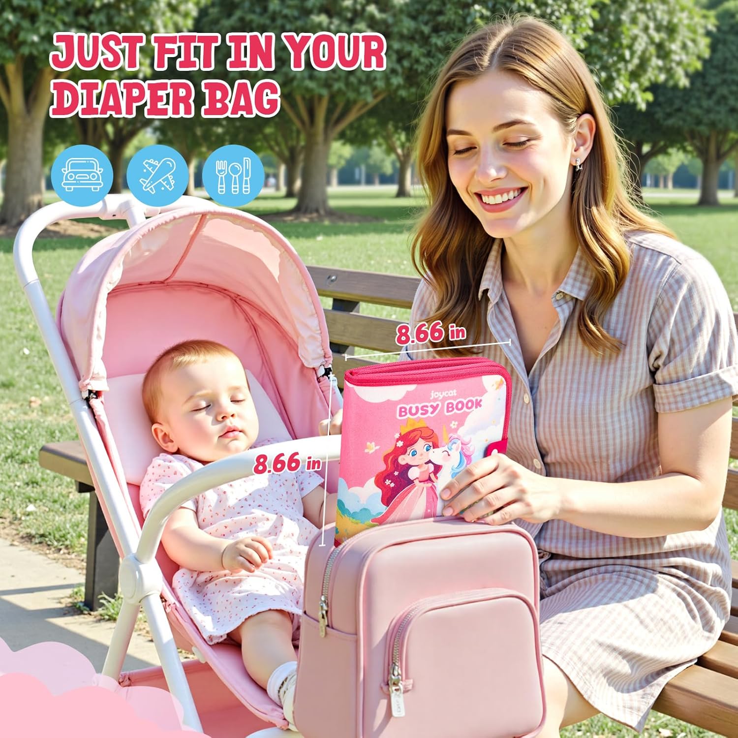 JoyCat 15-in-1 Princess Kids Montessori Busy Book