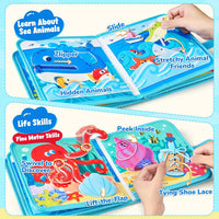 JoyCat 15-in-1 Ocean Friends Montessori Busy Book