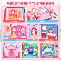 JoyCat 15-in-1 Princess Kids Montessori Busy Book