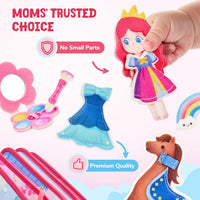 JoyCat 15-in-1 Princess Kids Montessori Busy Book