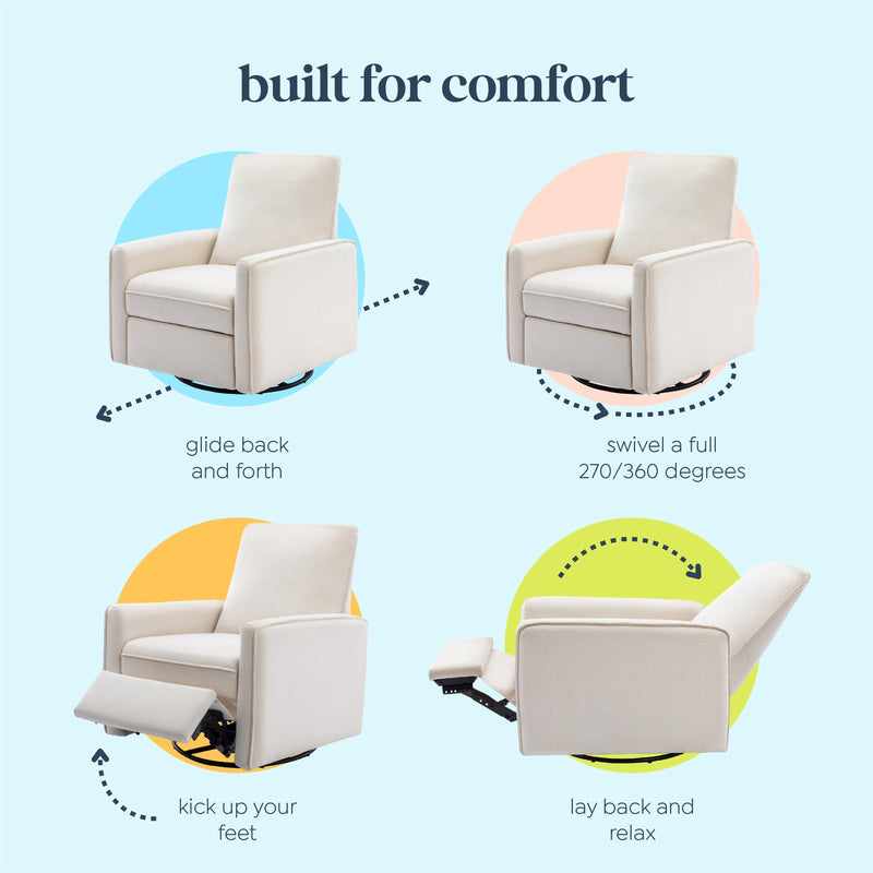 DaVinci Penny Recliner and Swivel Glider | Eco-Friendly Water Repellent & Stain Resistant Fabric