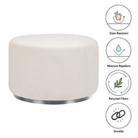 Babyletto Tuba Gliding Ottoman in Eco-Performance Fabric | Water Repellent & Stain Resistant