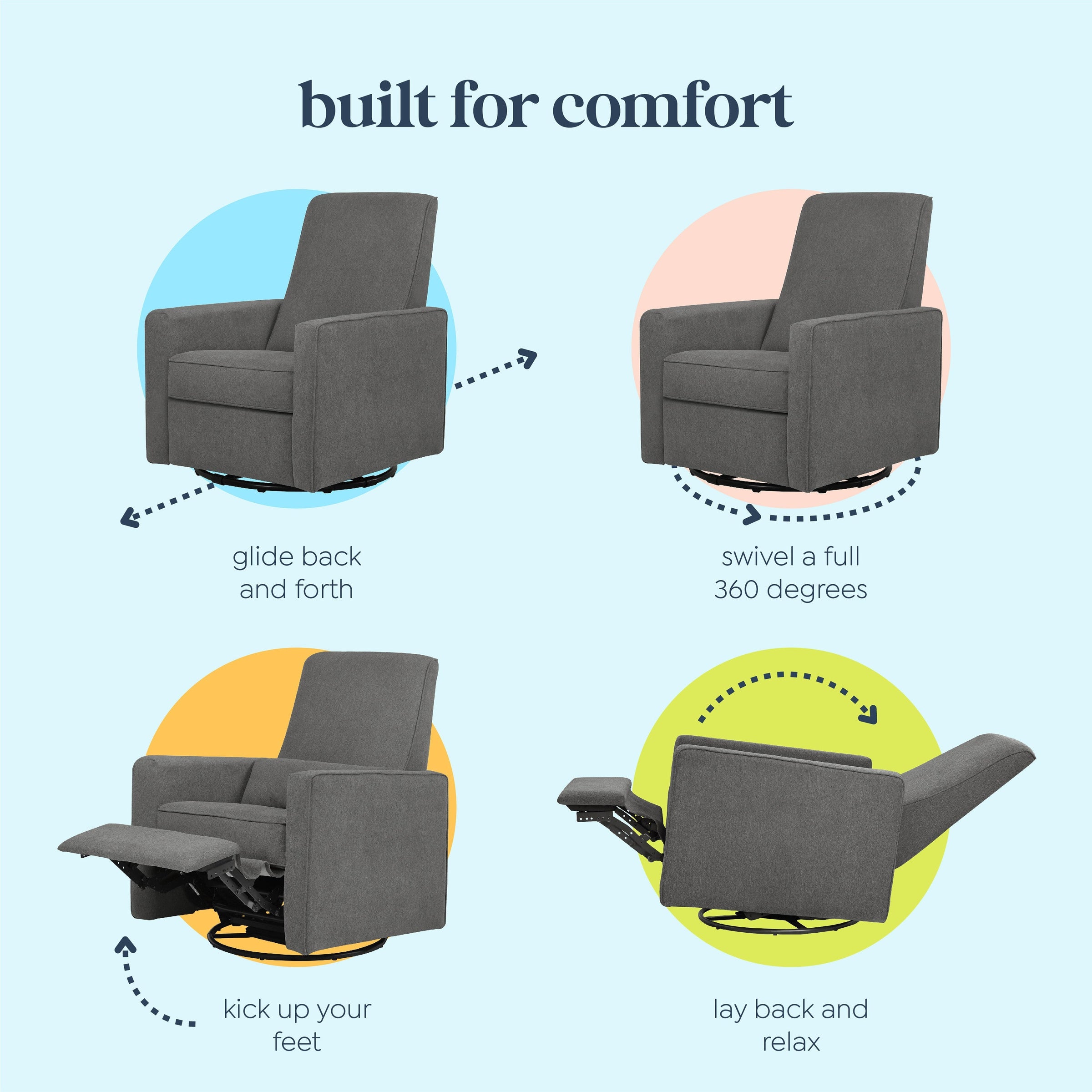 DaVinci Piper Recliner and Swivel Glider