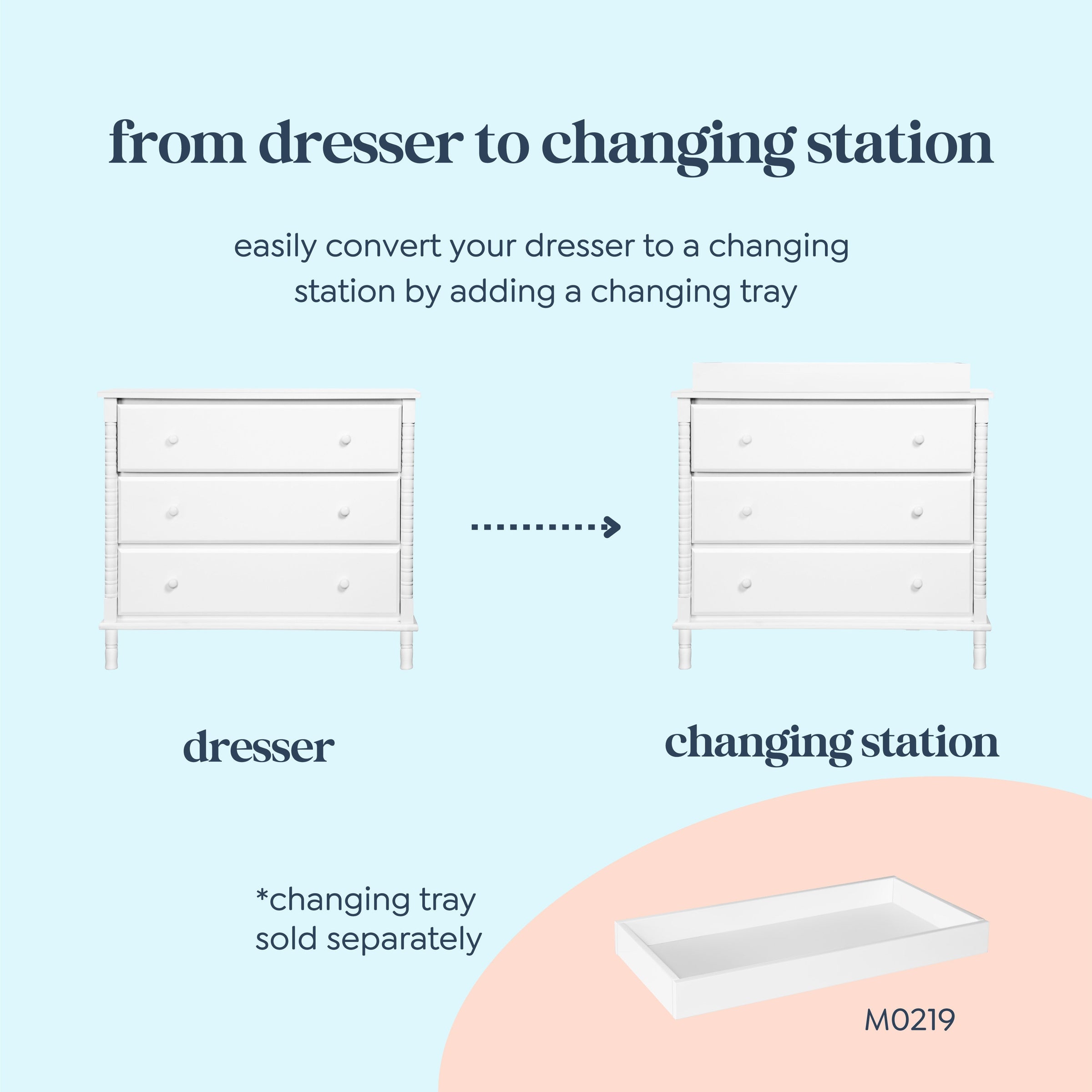 DaVinci Jenny Lind Spindle 3-Drawer Dresser