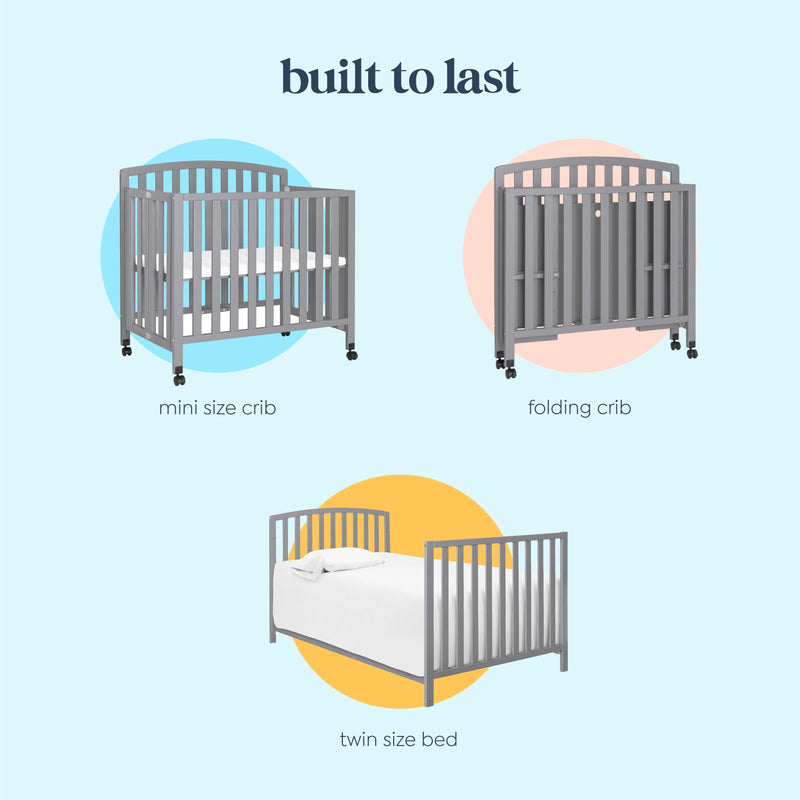 DaVinci Dylan Folding Portable 3-in-1 Mini Crib