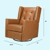 DaVinci Maddox Recliner and Swivel Glider in Vegan Leather
