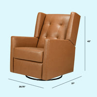 DaVinci Maddox Recliner and Swivel Glider in Vegan Leather